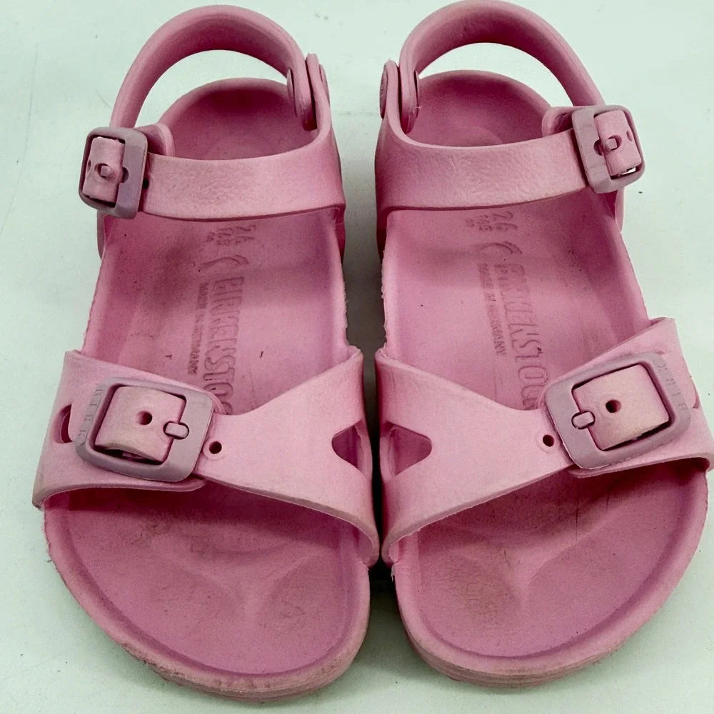 Birkenstock Rio EVA Sandals Kids Size 26 Pink Waterproof Lightweight Strappy